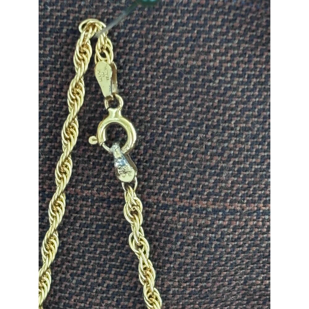 Milor 925 Italy Gold Bonded Sterling Silver Rope Chain Necklace 24" - Picture 8 of 9